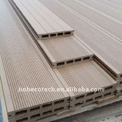 Plancher extérieur de wpc composé composé en plastique en bois de wpc de decking de wpc de qualité/de Decking panneaux de plancher