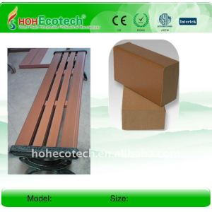 Con/senza schienale panchina impermeabile wpc legno panchina/bambù composito banco per parco/giardino