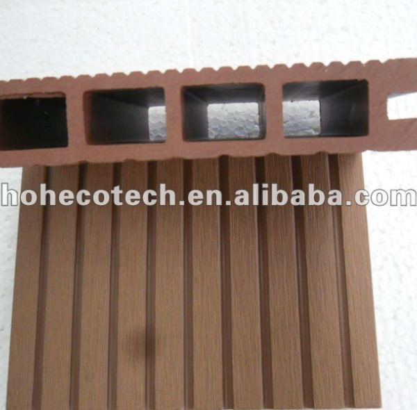 100% reciclado al aire libre del wpc hueco plataforma ( wpc suelo/wpc panel de pared/wpc productos de ocio )