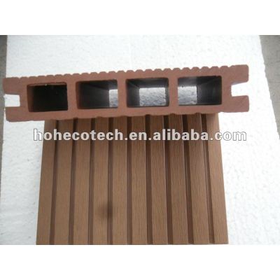 100% reciclado wpc exterior hollow decks ( wpc pisos/ painel de parede wpc/ wpc produtos de lazer )