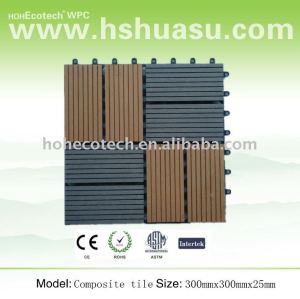 Hohecotech wpc decking diy telhas/composite telhas de madeira