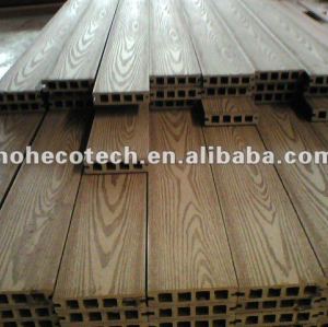 Goffratura superficie di legno wpc plastico composito decking/pavimentazione ( ce, rohs, astm, iso 9001, iso 14001, intertek ) wpc ponte di legno