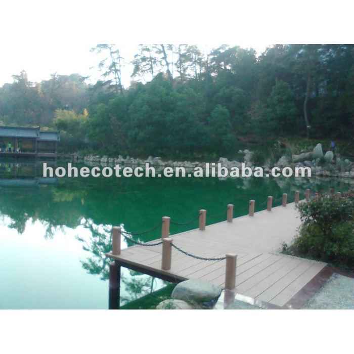 Piscina de natación a prueba de agua de plástico de madera decking compuesto/wpc suelo entarimado de madera
