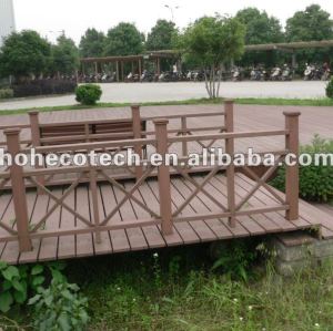 De madera de ingeniería textura wpc barandilla de jardín corredor/las instalaciones del parque/balcón/patio/tablón