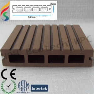 Eco - amichevole wood plastic composite wpc pavimenti per esterni