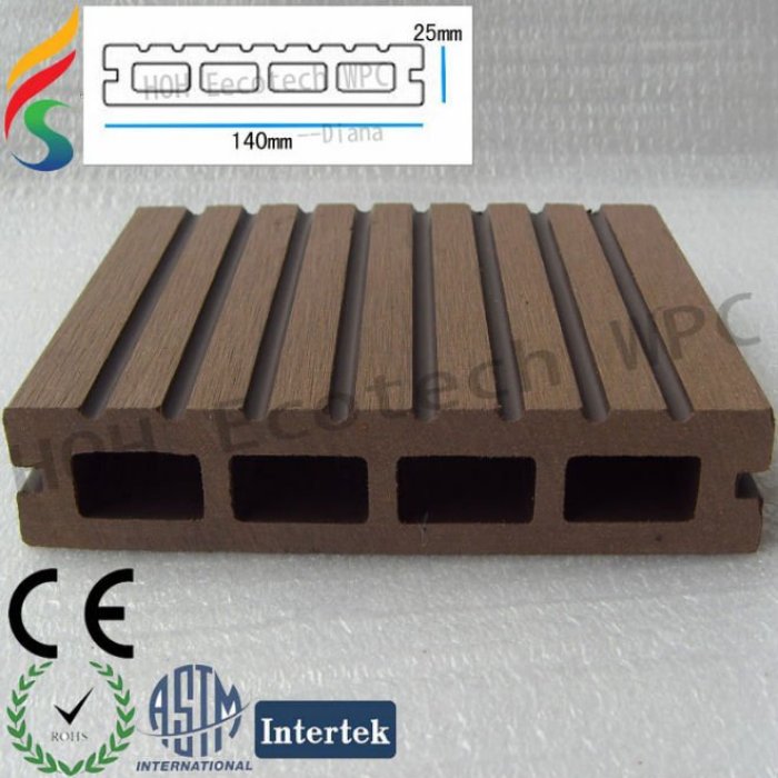 Eco - friendly wood plastic composite wpc decking ao ar livre