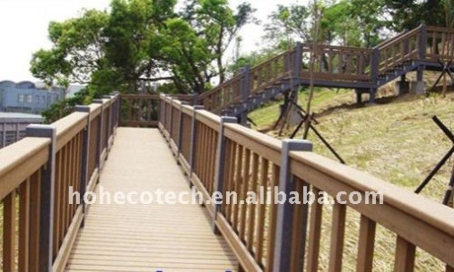 balustrade composée en plastique en bois d'escalier de CONCEPTION de wpc de pont de balustrade de balustrade imperméable à l'eau bonne de pont