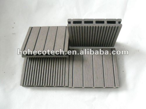 Plástico de madera wpc decking compuesto/suelo 100x17mm ( ce, rohs, astm, iso 9001, iso 14001, intertek ) wpc decking compuesto