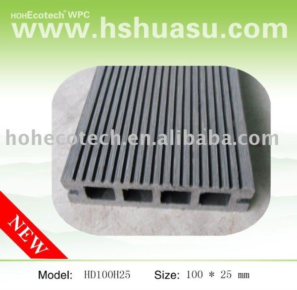 Hollow wpc chão decking composite piso deck composto