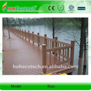 Scanalato wpc decking bordo legno decking composito di plastica/pavimentazione decking di plastica/legname