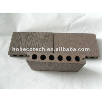 Garantia de qualidade hoh ecotech 138x23 redondo buraco impermeável wpc wood plastic composite decking/telha decking de wpc