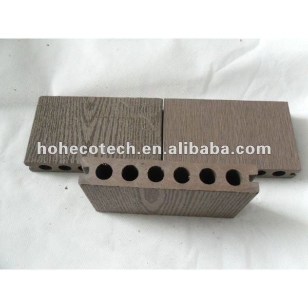 Rundes Loch wasserdichter WPC der Qualitätsgarantie HOH Ecotech 138X23 hölzerner zusammengesetzter Plastikdecking/Fußbodenfliese wpc Decking