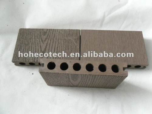 Rundes Loch wasserdichter WPC der Qualitätsgarantie HOH Ecotech 138X23 hölzerner zusammengesetzter Plastikdecking/Fußbodenfliese wpc Decking