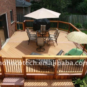 Laminado de madeira pisos de madeira plástica wpc decking composto/placa de revestimento