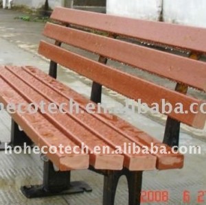 Muebles al aire libre del parque/banco de jardín banco compuesto wpc banco público resto sillas de madera del banco