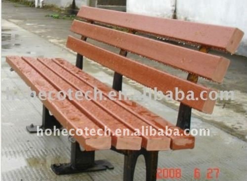 Mobili per esterni parco/panca da giardino panchina composito wpc banco di riposo pubblica sedie in legno da banco