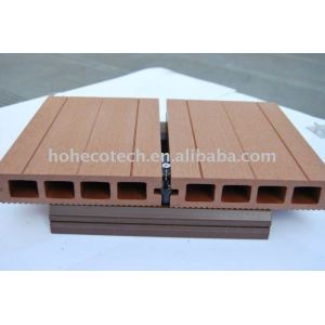 La garantía de calidad suave lijado o efecto de madera - materiales compuestos de plástico wpc suelo junta plataforma junta
