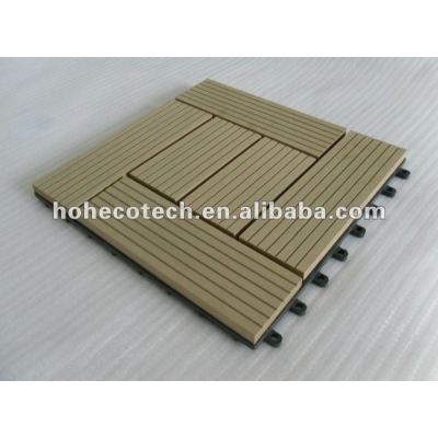 Hoh ecotech de enclavamiento wpc decking azulejos wpc títulos de bricolaje de madera - materiales compuestos de plástico suelo junta