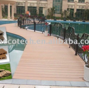 Wpc piano decking esterno/solido pavimento/legno composito di plastica