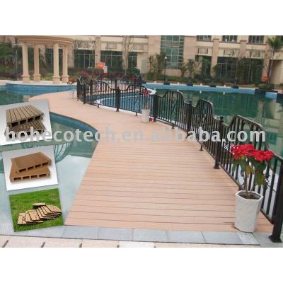 Wpc piano decking esterno/solido pavimento/legno composito di plastica