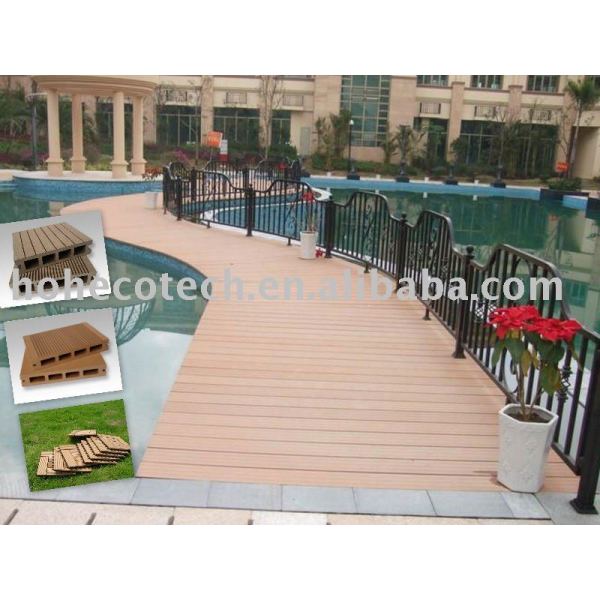 Wpc piano decking esterno/solido pavimento/legno composito di plastica