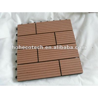 No necesidad de accesorios de enclavamiento wpc decking azulejos wpc títulos de bricolaje de madera - materiales compuestos de plástico suelo junta