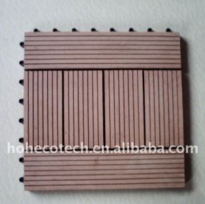 Fashional bricolaje decking/suelo de madera junta de materiales compuestos de plástico bricolaje azulejos de suelo de madera