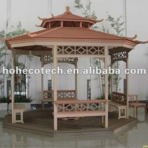 Huasu wpc produtos de lazer, casa de madeira, wpc vaso de flores, gazebo