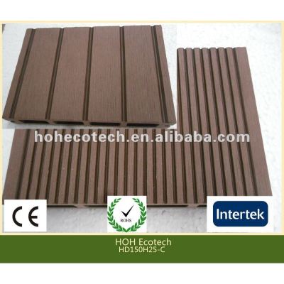 Decking respectueux de l'environnement de cavité de wpc de vente chaude durable (preuve de l'eau, résistance UV, résistance à se décomposer et fente)