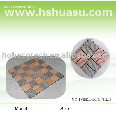 decking del wpc/azulejo de piso compuestos plásticos de madera respetuosos del medio ambiente