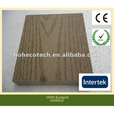 Durable caliente venta eco - ambiente wpc decking sólido ( a prueba de agua, resistencia a rayos uv, resistencia a la pudrición y el crack )