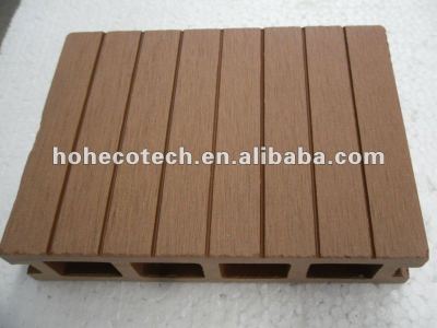 100% reciclado wpc exterior hollow decks ( wpc pisos/ painel de parede wpc/ wpc produtos de lazer )