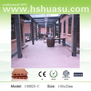 Waterprof esterno in legno composito di plastica/wpc decking ( polietilene ad alta densità )