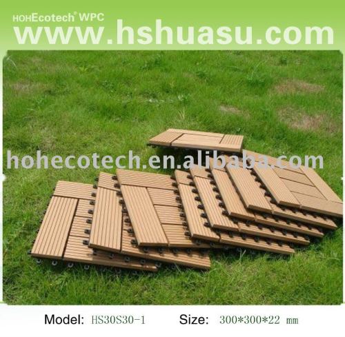 tuile extérieure en bois en plastique de decking/tuile/plancher diy
