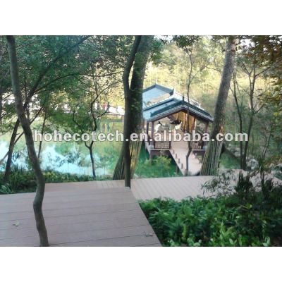 Im FreienWPC Decking-Projekt hölzerner zusammengesetzter Plastikdecking/Bodenbelag (CER, ROHS, ASTM, ISO 9001, ISO 14001, Intertek)