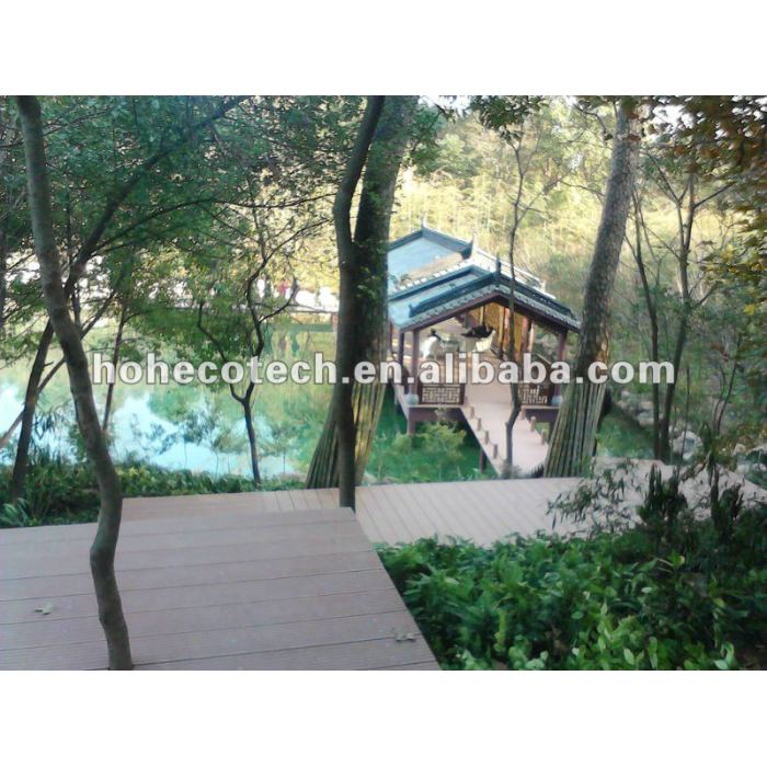 Al aire libre decking del wpc proyecto de madera decking compuesto plástico/suelo ( ce, rohs, astm, iso 9001, iso 14001, intertek )