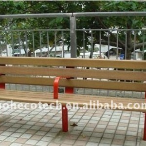 De madera compuesto de plástico banco/sillas de ocio al aire libre sillas/banco de banco de madera