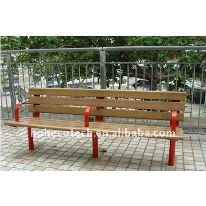 Composto plástico de madeira bancada/cadeiras de lazer ao ar livre cadeiras/bancada bancada de madeira