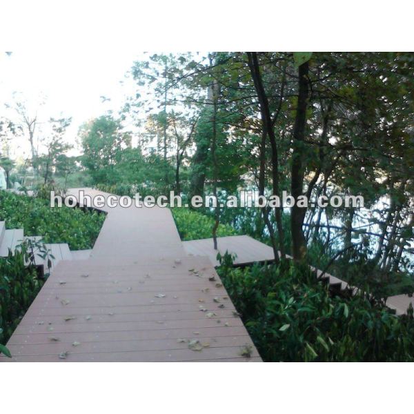 Im FreienWPC Decking-Projekt hölzerner zusammengesetzter Plastikdecking/Bodenbelag (CER, ROHS, ASTM, ISO 9001, ISO 14001, Intertek)