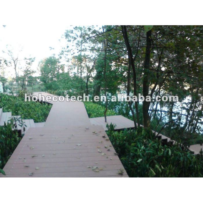 Al aire libre decking del wpc proyecto de madera decking compuesto plástico/suelo ( ce, rohs, astm, iso 9001, iso 14001, intertek )
