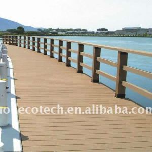Ponte dos trilhos decking impermeável wpc wood plastic composite decking/decks pisos
