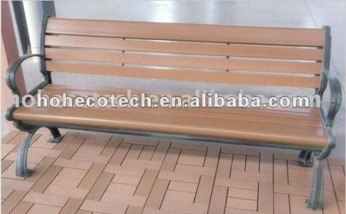 Composto plástico de madeira ao ar livre cadeiras de lazer/banco banco de madeira ( ce, rohs, astm, iso9001, iso14001, intertek ) bancada de madeira