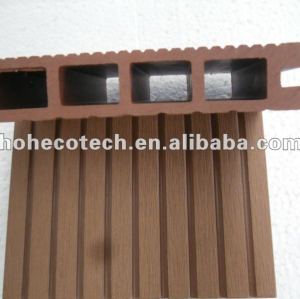 Fácil instalación de alta calidad hueco wpc decking/madera decking compuesto plástico
