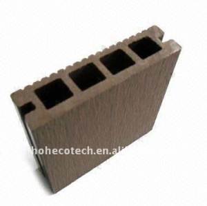 Suelo woodlike de garantía de calidad ( ce, rohs, astm ) 140*30mm hueco de madera decking compuesto plástico/suelo cubiertas de plástico