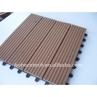 Decking WPC de wpc d'usine de la Chine parquetant le plancher en bois de plancher en plastique en bois décoratif de matériaux