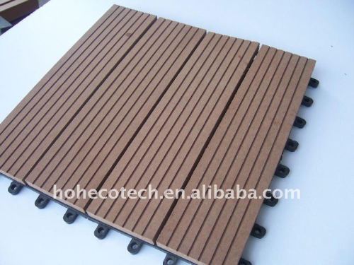 Decking WPC de wpc d'usine de la Chine parquetant le plancher en bois de plancher en plastique en bois décoratif de matériaux
