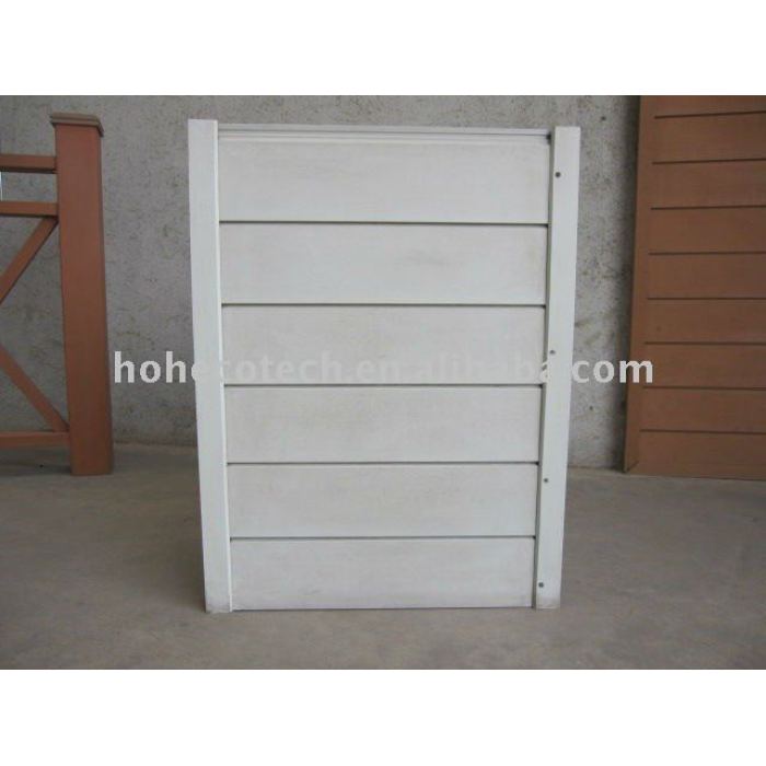 Wpc wood plastic composite painel de parede/revestimento - branco