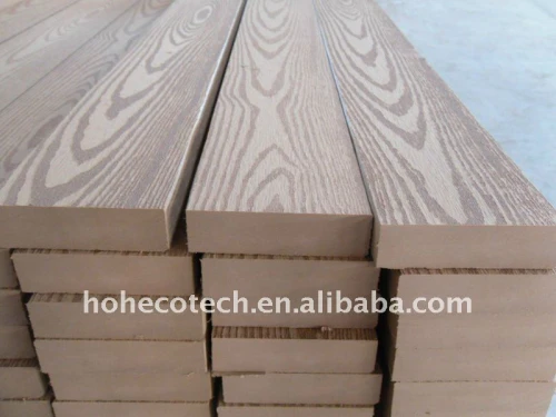 Prägender Oberflächen-WPC Decking hölzerner zusammengesetzter Plastikdecking deckt Vinyldecking mit Ziegeln
