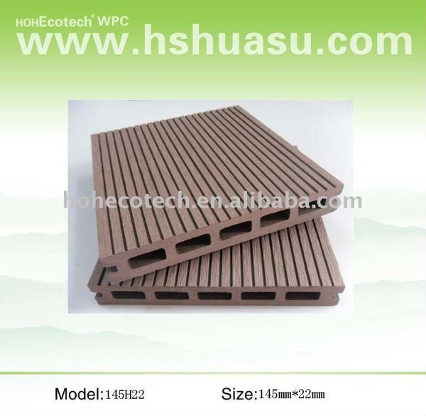 Wpc decking ao ar livre ( iso9001, iso14001, rohs, ce )