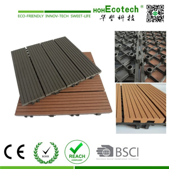 Easy Install WPC Square Decking Tile Pack